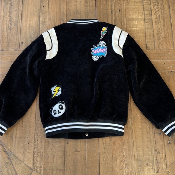 Lola + the boys all about the patch varsity bomber jacket girls 6 black - Picture 7 of 9